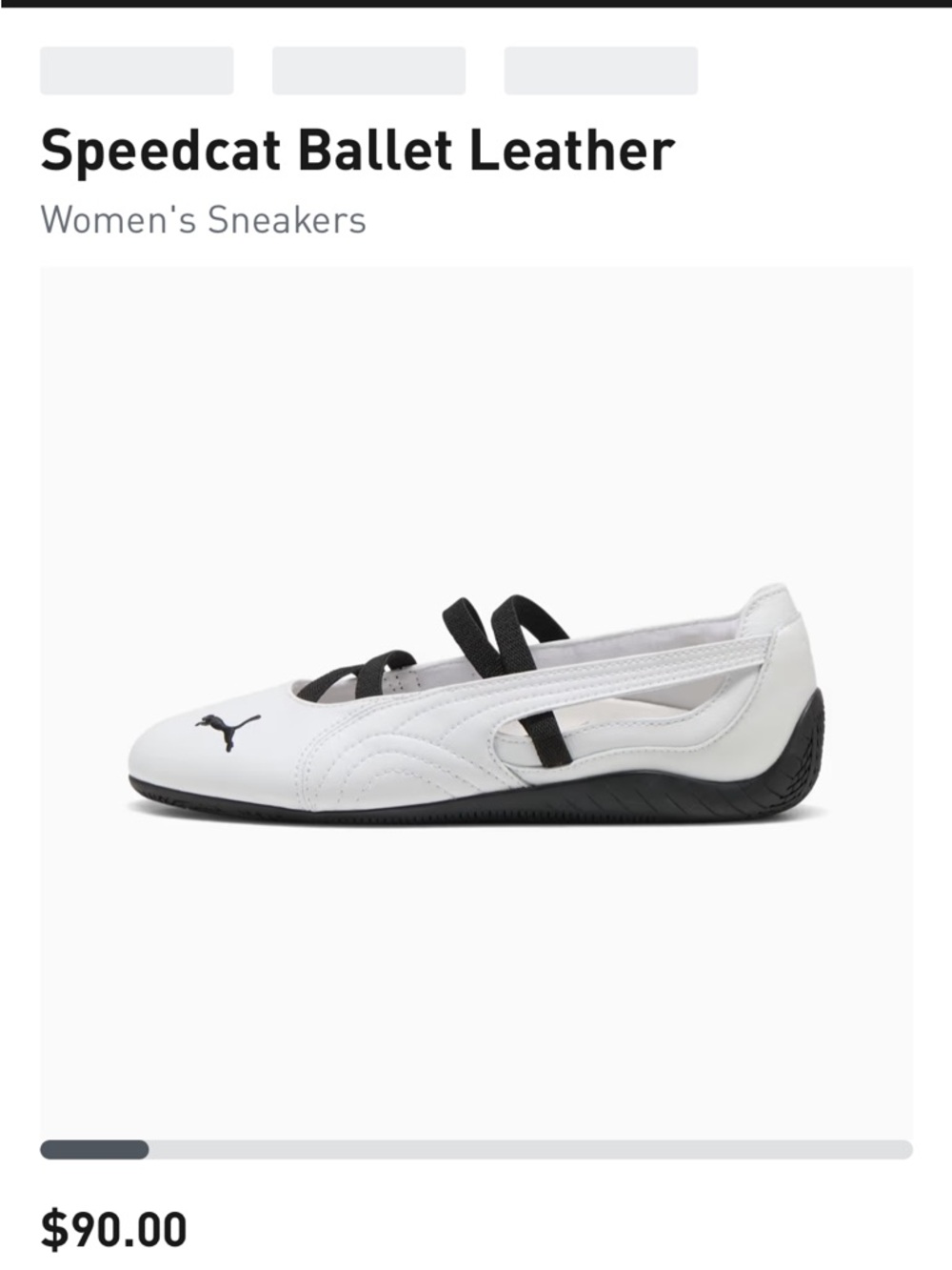 Puma Speedcat Ballet Leather Women's Sneakers - White/Black